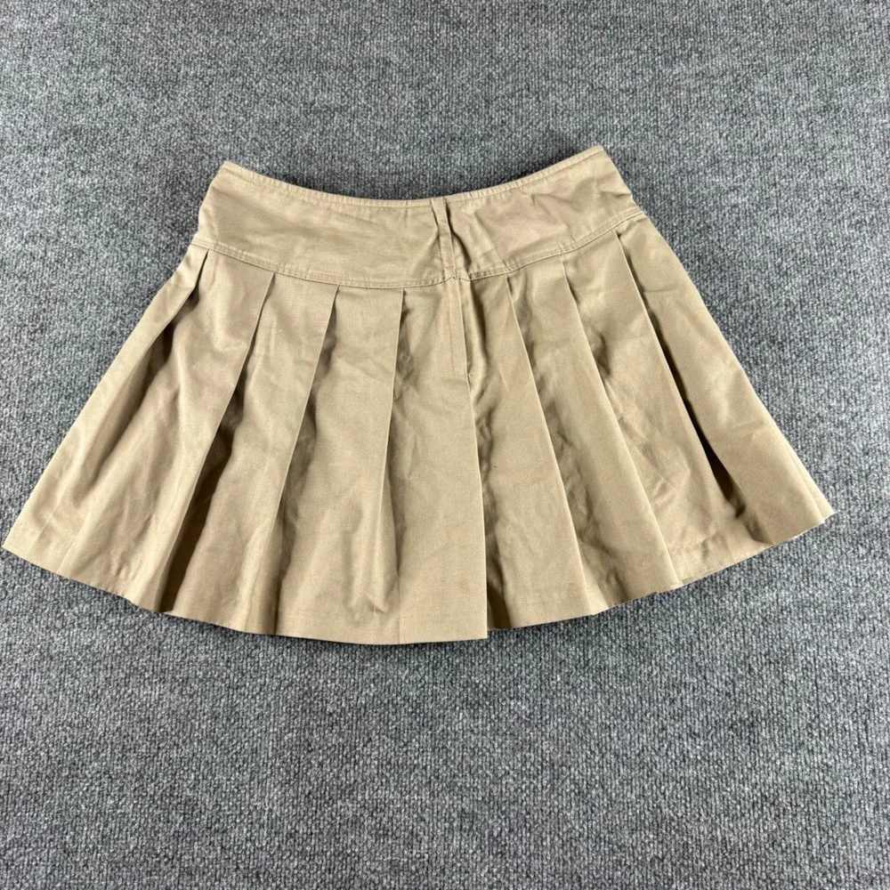 K-12 Gear Girls Khaki Pleated School Uniform Skort Size 9 Juniors Tan Skirt